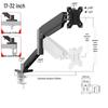 Adjustable Single & Double Screen Monitor Stand with Rotatable Lift Arm