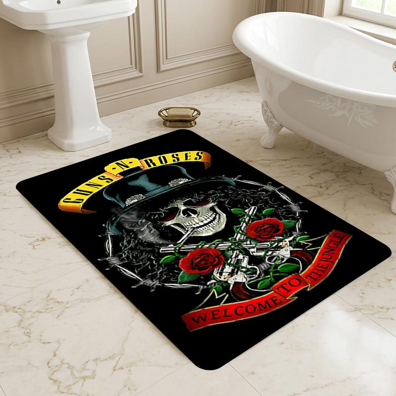 Guns N' Roses Living Room Nonslip Area Rug Soft Carpet For Bedroom Game Playroom Sofa Office Home Decor Doormat Christmas Gift C926671