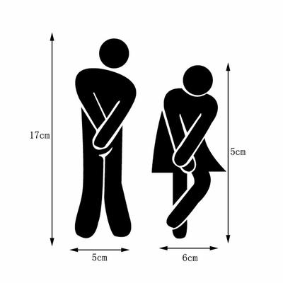 2piece Easy Installation And Wide Application Wall Sticker For Toilets Bathroom Mirror Restaurant