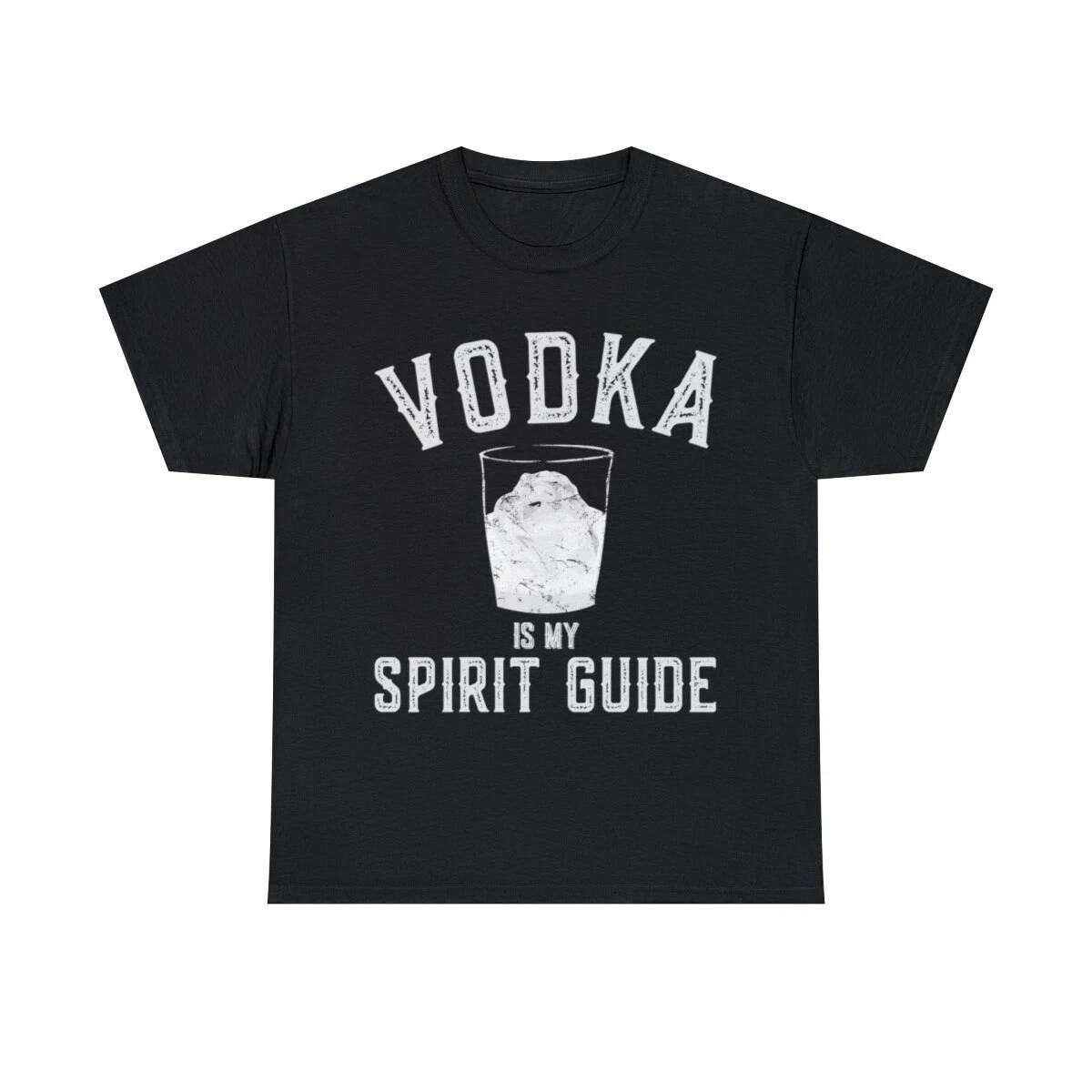Vodka Is My Spirit Guide Funny Drinking Graphic Tee Shirt, S-5XL L