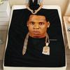 1PC Top Rap Print FlAannel Blanket, High quality Comfortable for All Seasons, Home Decor, Warmth and Comfort