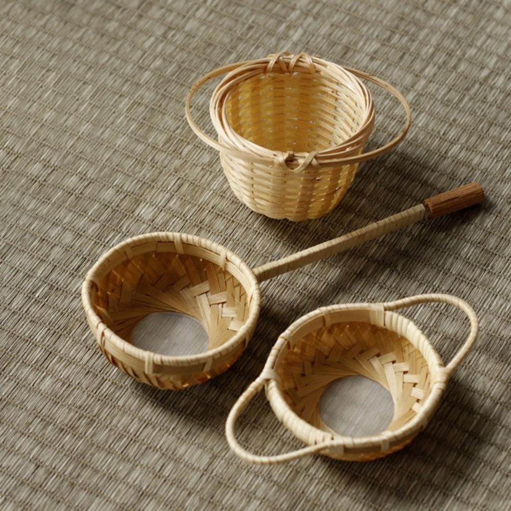 Traditioneller Teefilter Japanischer Stil Bambus Rattan Teelöffel Teefilter Teeleck Teezimmer