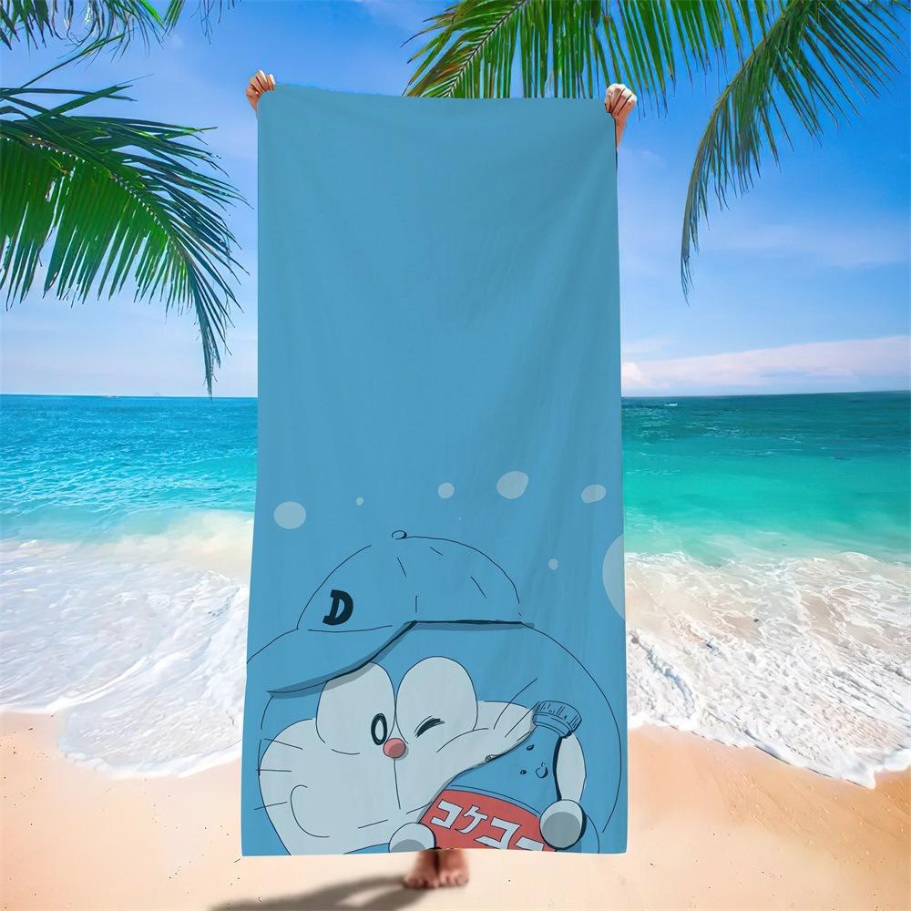 Cute Cartoon Character Printed Microfiber Beach Towel Quick Dry Soft Bath Towel For Kids Swimming