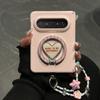 Simple Plain Leather Love Bracket Is Suitable for Huawei PuraXMax Mobile Phone Case, Wide Folding Screen, Central Axis Magnetic Suction Protective