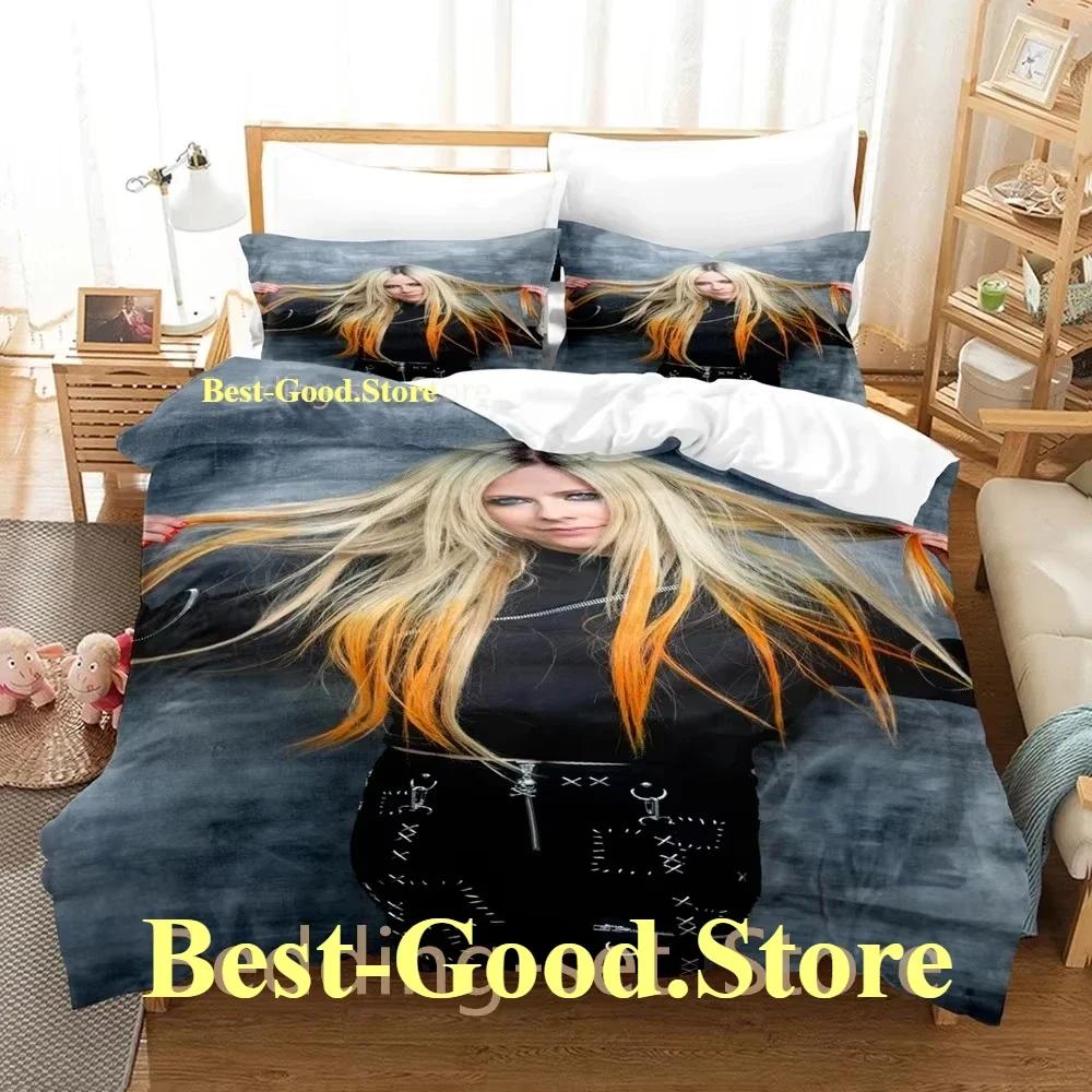 Avril Lavigne Beding Set Single Twin Printed Bed Linen Set With Pilowcase Bed Soft Duvet Cover Single Double Quen Super King-Sized Dimensionsd
