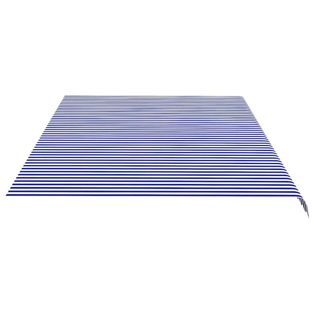 vidaXL Ersatzstoff für Markise Blau und Weiß 580x345 cm Polyester