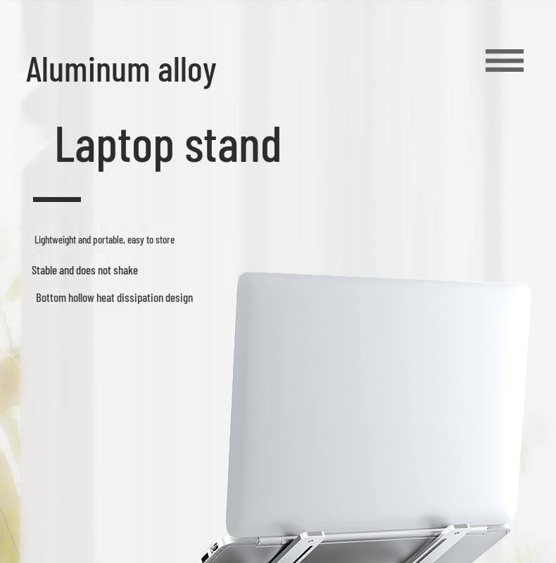 N3 Aluminum Laptop Stand - Double Layer Adjustable Folding Desk