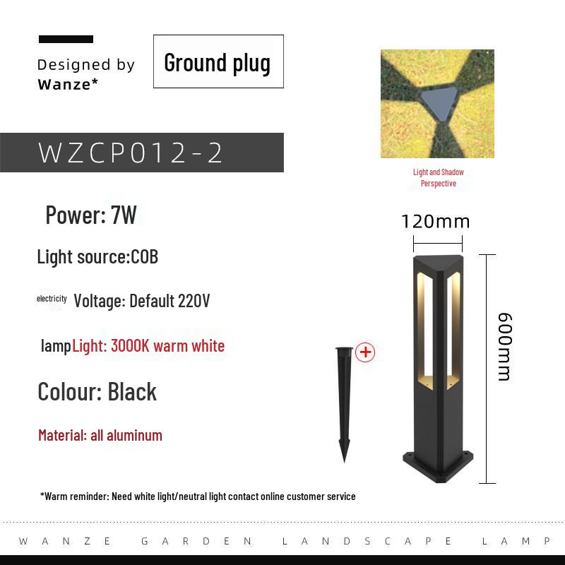 Modern Minimalist Outdoor LED Garden Lamp - Waterproof Landscape Light for Streets, Villas, and Public Areas