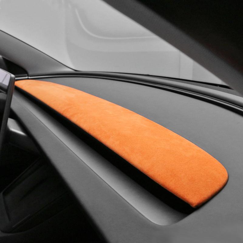 Betterhumz Made of Alcantara for Tesla Model 3 Highland 2024- Car Dashboard Panel Center Console Trim Sticker Cover Accessories