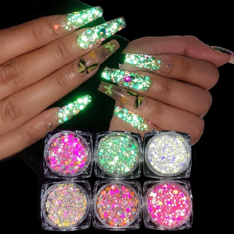 Nail Glitter Sequins Nail Glitter Sparkling Diamond Nail Powder Nail Art-Decor