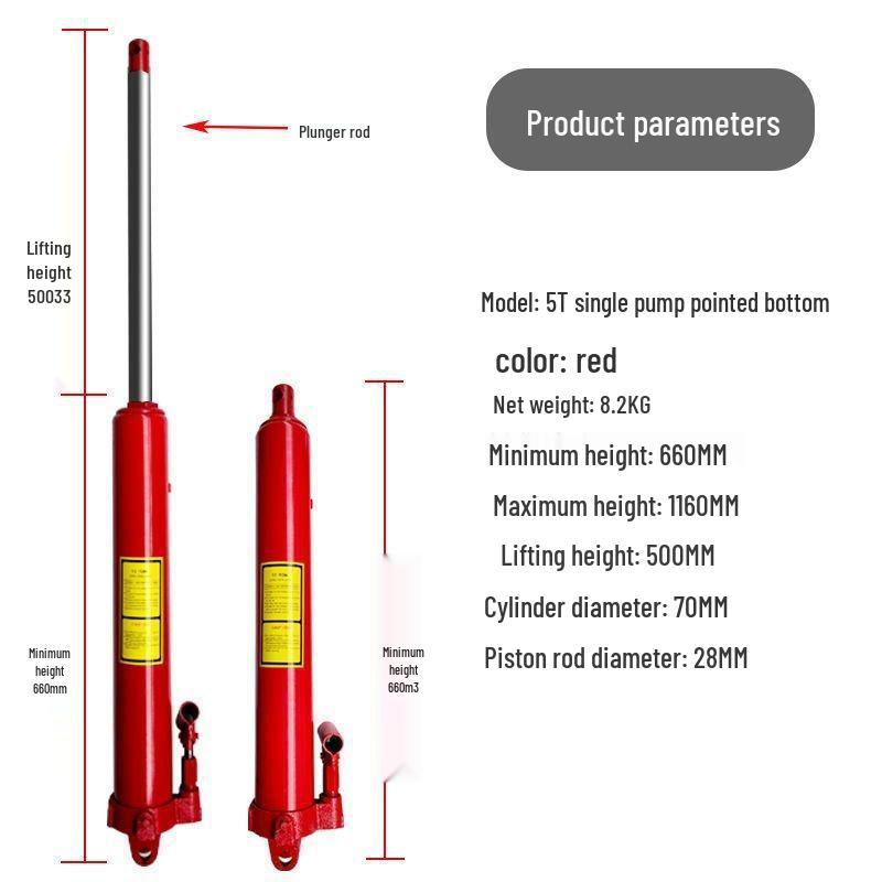 Dlouhozdvihový jeřábový zvedák 5/8/12 tun s prodlouženým válcem 8 tun
