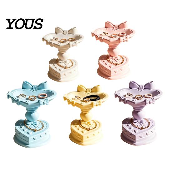 Girly Bedroom Decor Heart Shape Jewelry Tray, with Bow Design, 3D Printed Desktop Storage Organizer, Valentine Day Gift Matte Finish Macaron