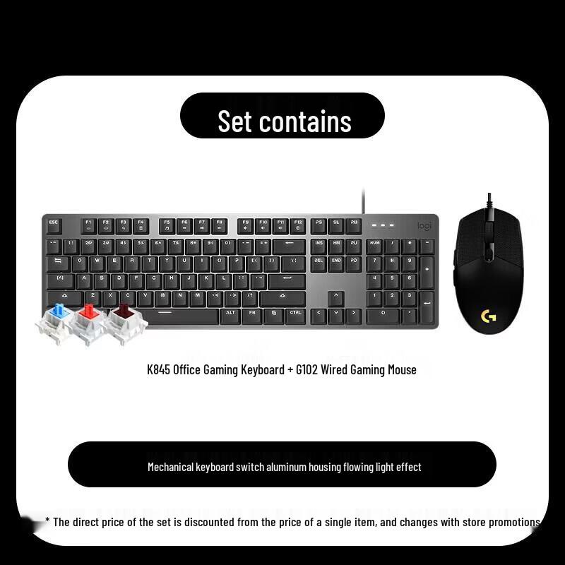 

Logitech G K845 Mechanical Keyboard & G102 Gen 2 Gaming Mouse Combo