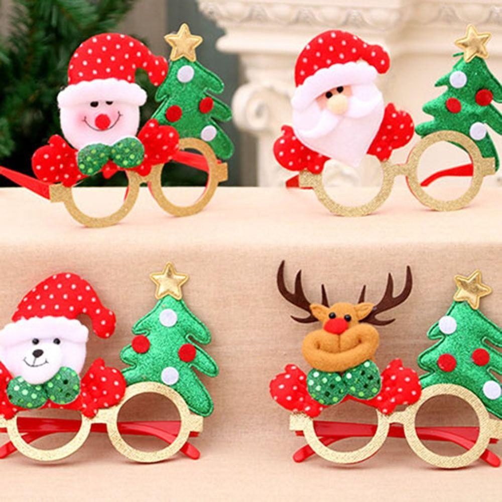 Funny Frame Santa Party Holiday Christmas Decorations Children's Glasses Elk Glasses Photo Prop