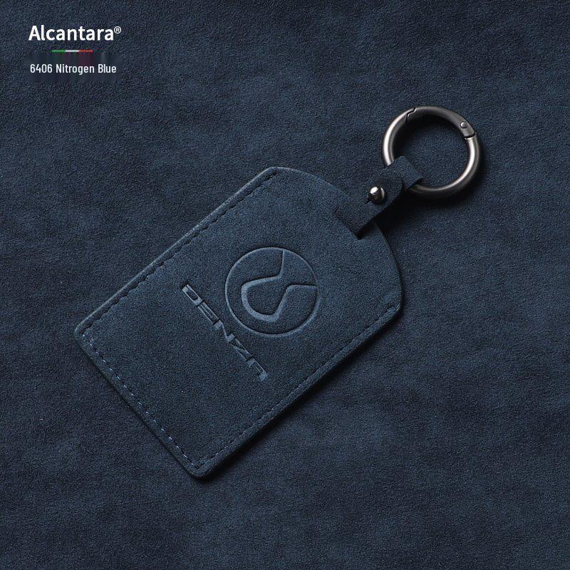 Full-Coverage Suede Key Case for BYD D9, N7, N8, and X with Side Snap Button 1
