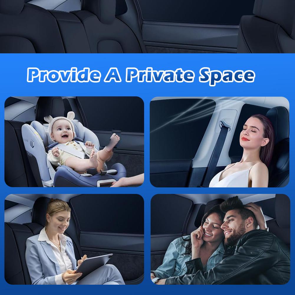 8Pcs/Set Car Multi Sun Shade UV Protection Total Blackout Sun Visors Auto Sun Shade for Tesla Model Y 2020-2024 Accessories