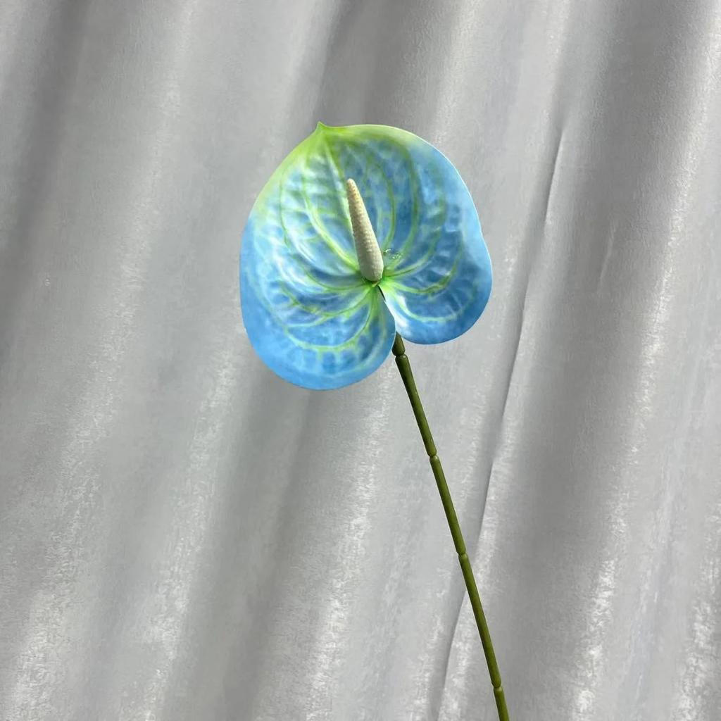 10Pc/lot 3D Printing Palm Artificial Flowers Wedding Hall Layout Home Decoration Fake Anthurium Flowers Party Flower Arrangement