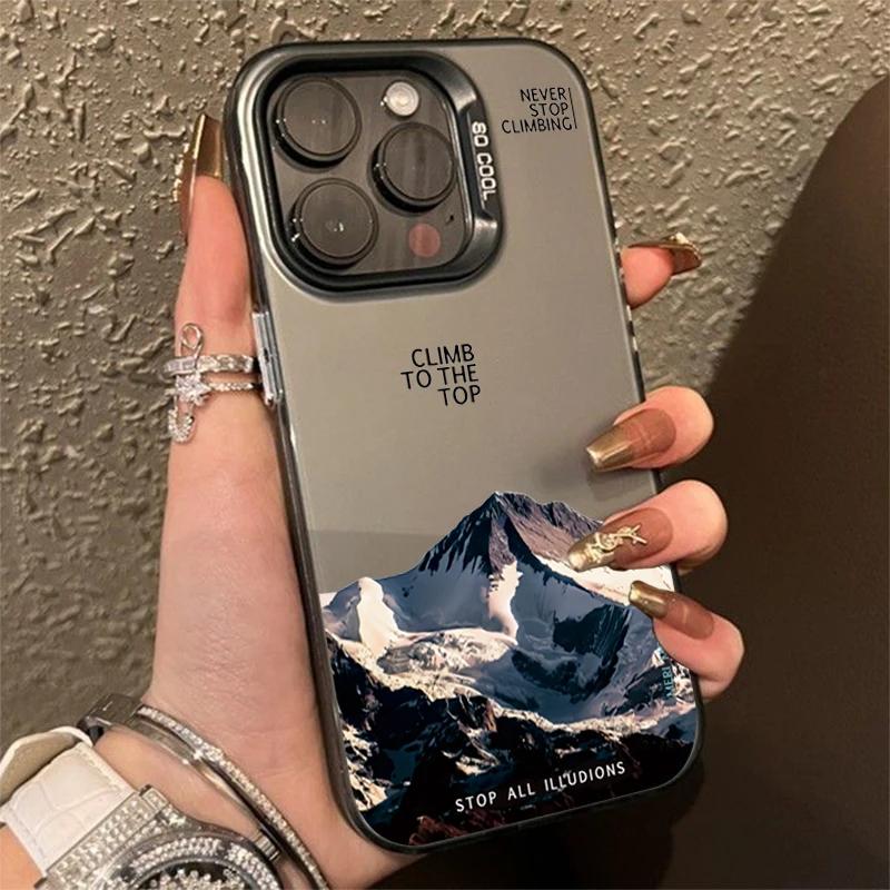 Case for Samsung Galaxy S25 S23 Ultra S24 S22 Plus S21 FE A52 A54 A34 A53 A14 A55 A35 A15 A16 Mountain Peak Aircraft Phone Cover