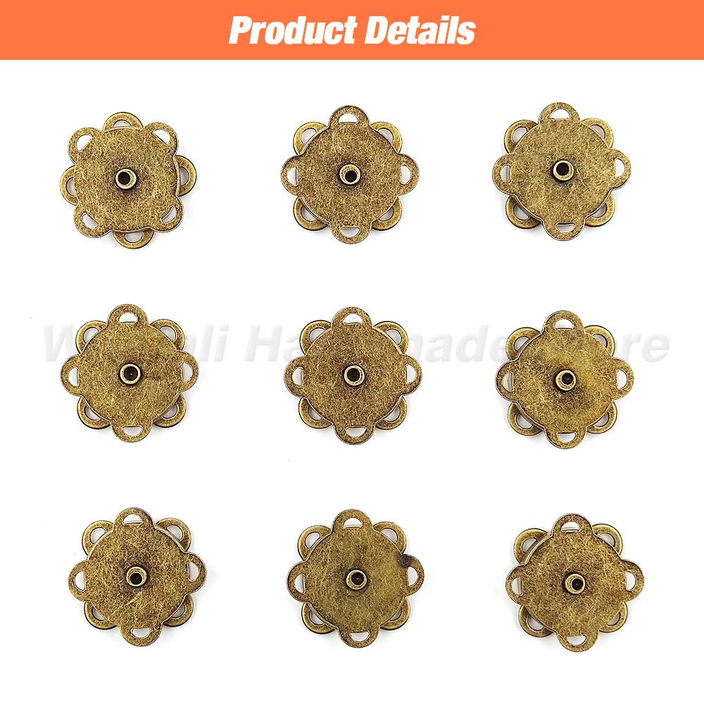 5Sets/Lot Magnet Buckle Metal Snap Fasteners Buttons Diy Sewing Garment Accessories Materials Wallet Craft Bags Buckle 10Mm-18Mm