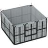 Steel Dog Whelping Box with Washable Whelping Pad, Wind-Resistant Cloth, for Small, Medium Dogs, 102 x 102 x 60cm