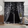 Star-Printed Curtains, Christmas Decorations, Bedroom And Living Room, Home Decoration, Room Decoration