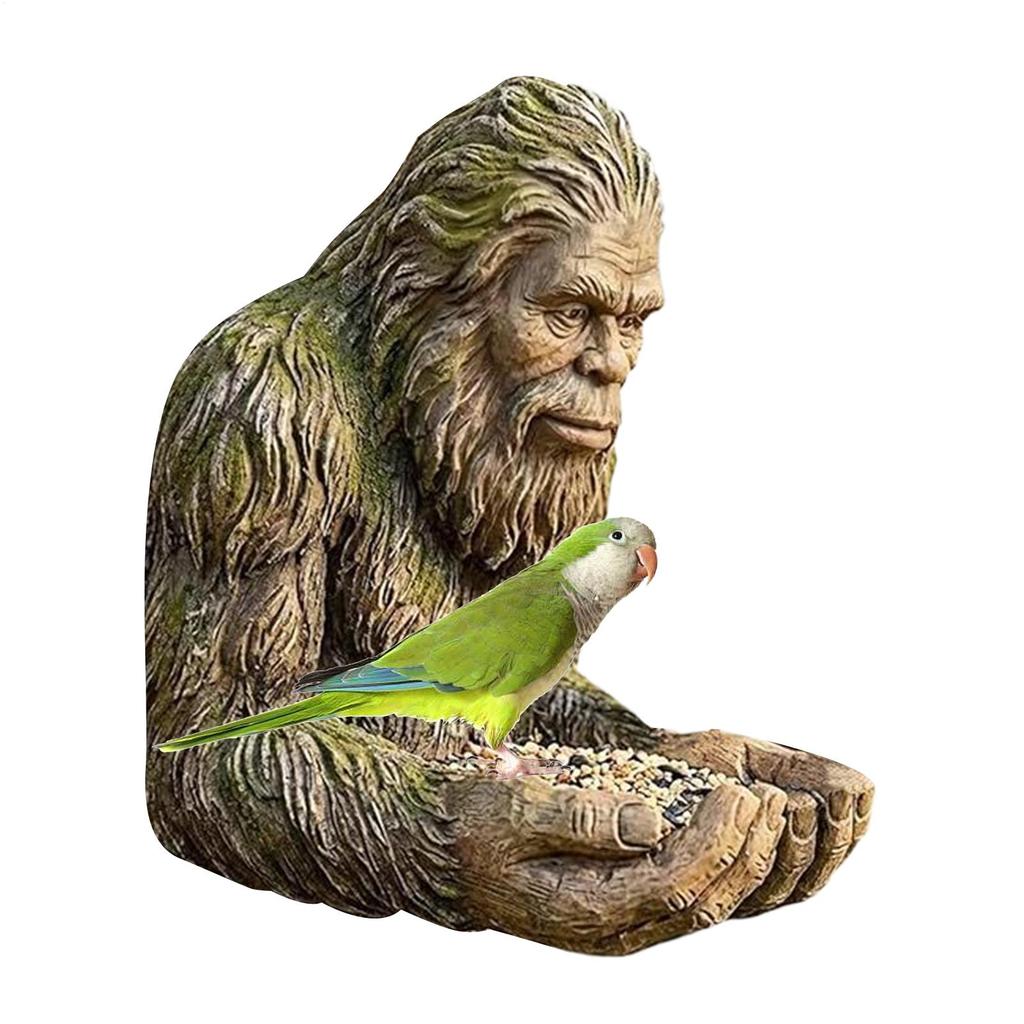 Big-foot Bird Feeder Garden Sculpture Birdfeeder Yard Art Decoration Wild Bird Feeding Station Resin Crafts For Patio Yard