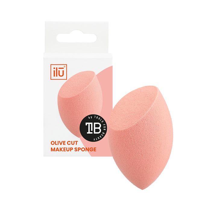 Éponge de maquillage - Ilū - Olive Cut Sponge Orange - Souple - Douce - Résistante