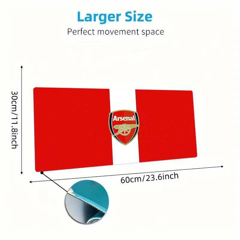 Arsenal F Large Size Mouse Pad Large Gaming Table Cushion Non-slip Laptop Tablet Big Mousepad XXL Mat Mini PC Playmat With Lock edge