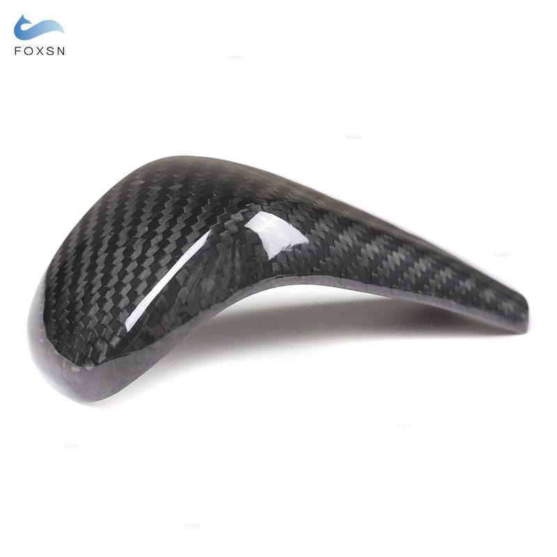 For BMW 1 3 Series E87 E90 E92 E93 X1 E84 Car Carbon Fiber Interior Central Control Gear Shift Knob Head Cover Protective Trim