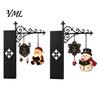 Decorative Holiday Night Light 2PCS Christmas Bookshelf Lamp, Resin Santa Claus Elk Snowman Hanging Unique Festive Gift Light, Multi-Color Lighting