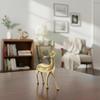 Brass Deer Statue |  Figurine | Designer Deer | Vastu Brass Showpeice for Home & Office | Pital Hiran | Size - 9 Inch Approx
