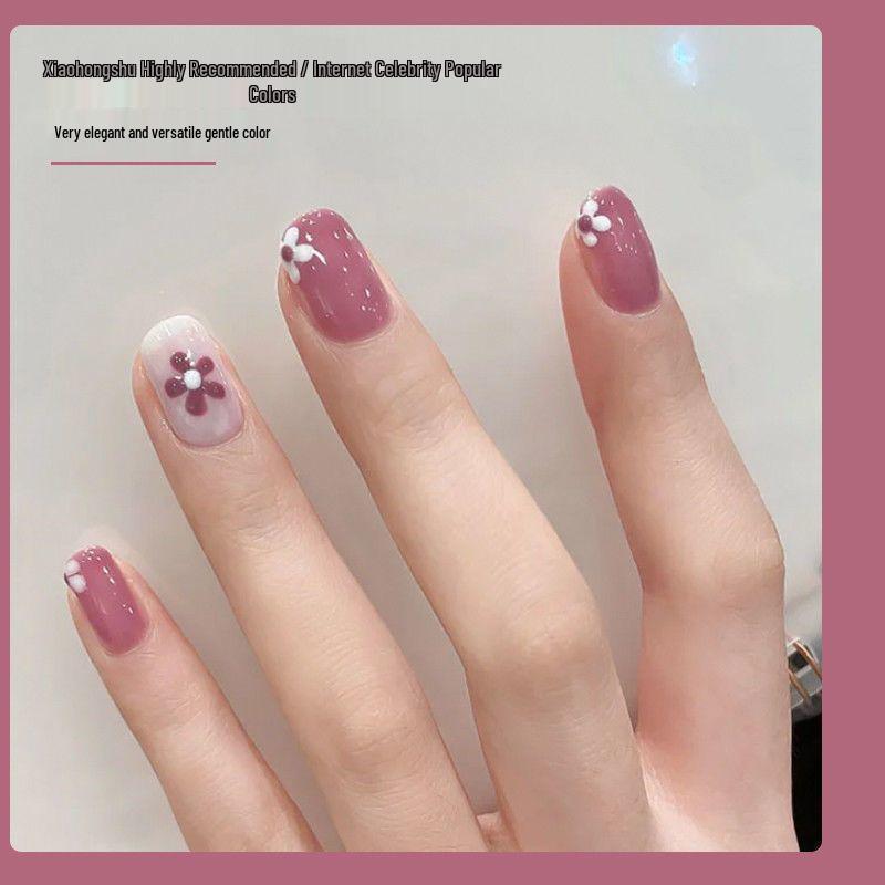 Best-Selling No-Bake Peel-Off Cherry Red Korean-Style Elegant Nail Polish