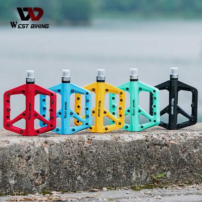 Pedali per bicicletta in nylon ultraleggero Pedali per bici con 2 cuscinetti sigillati Pedali per bici larghi antiscivolo impermeabili