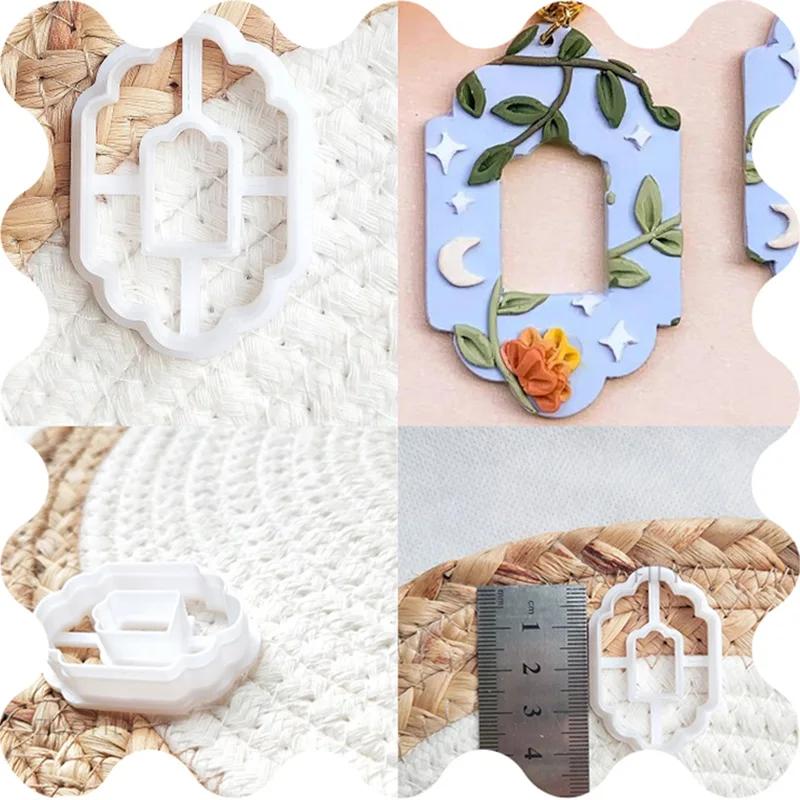 NEW Polymer Clay Cutters Flower Arched Geometry Clay Cutters for Jewelry Making French Earring Cutters for Pottery Clay Tools