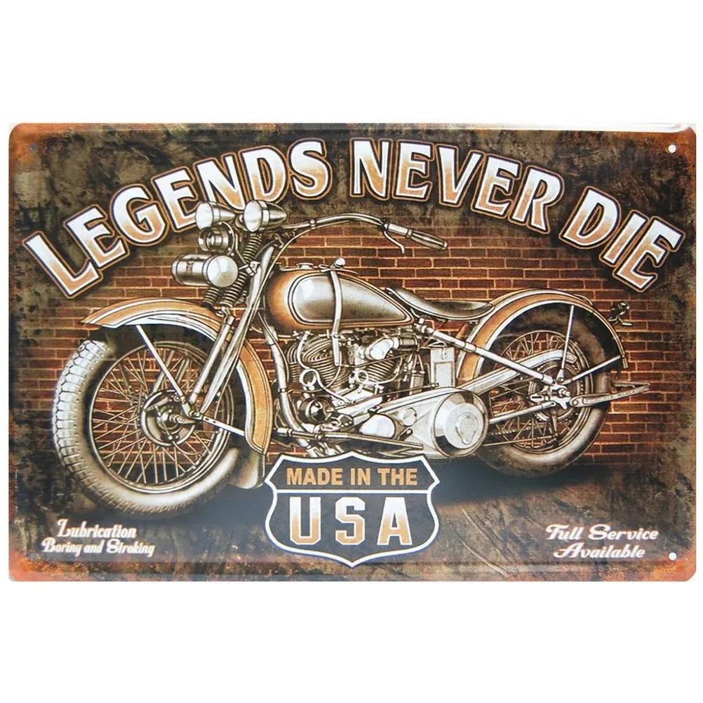 Vintage Motorcycle Metal Tin Signs Decor Wall Art Coffee Bar Vintage Metal Tin Sign Office Home Toilet Signs Wall Decor Pictures