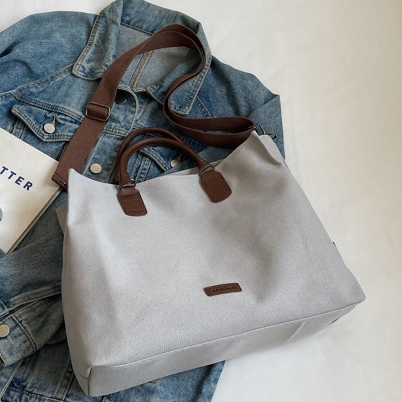 

Женская холщовая сумка-тоут большой вместимости 2025 года: Универсальная сумка через плечо и кроссбоди для повседневных поездок