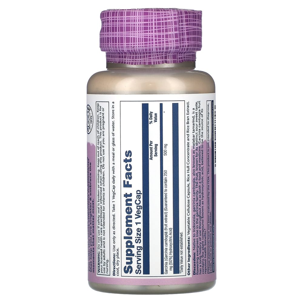 Solaray Garcinia Cambogia 500mg Veggie Capsules, 60 Count