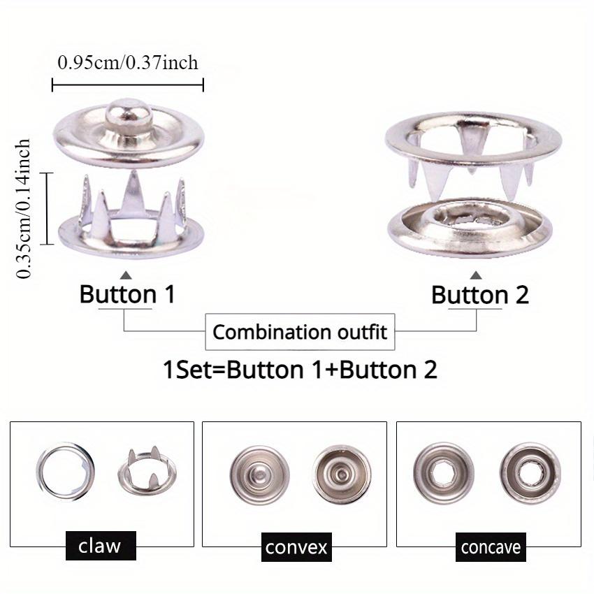 50 Sets Pressure Buttons with Manual Pressure Pliers Metal Plastic Buttons for DIY Sewing Clothes Hats Bags Includes 50 Fasteners Storage Box