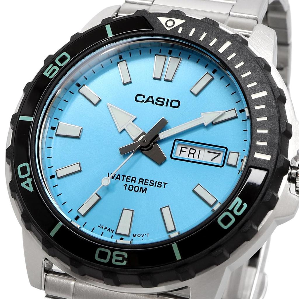 Casio Standard Men's Quartz Watch MTD-125D-2A3V 10 ATM Water Resistant Sky Blue