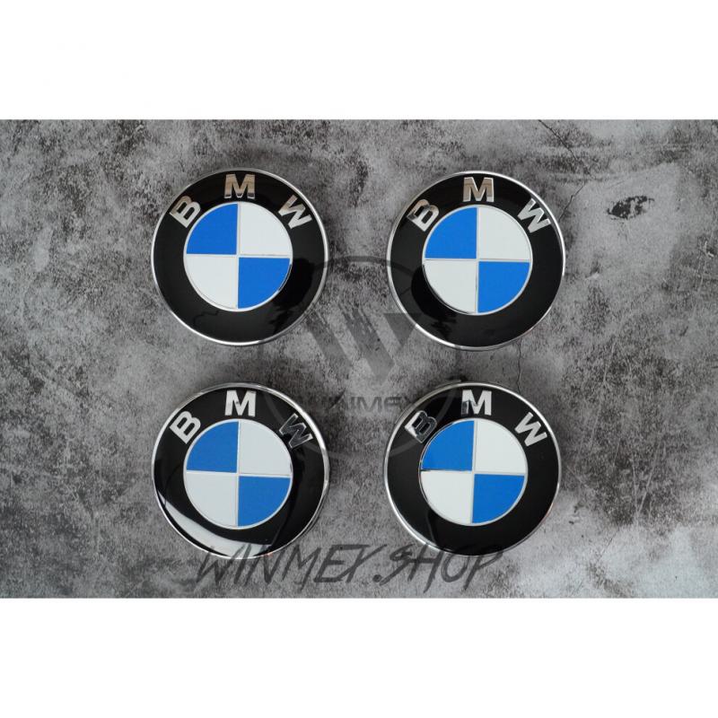 Set of 4 BMW Alloy Wheel Hub Centre Caps Badges