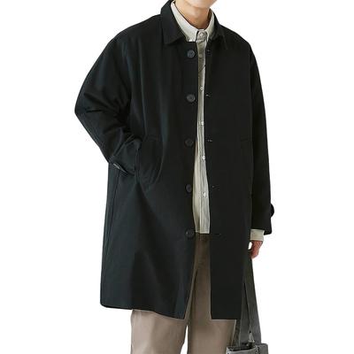 WINROMTICO Trench Feder Balkon Lang Plus Einfarbig Schule Herrenmantel, Jacke, Mantel, Mantel, Länge, Winddicht, Umlegekragen, Business, Freizeit, Größen,
