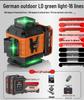 "High-Precision 12-Line Infrared Laser Level for Indoor/Outdoor with Auto-Leveling Green Light"