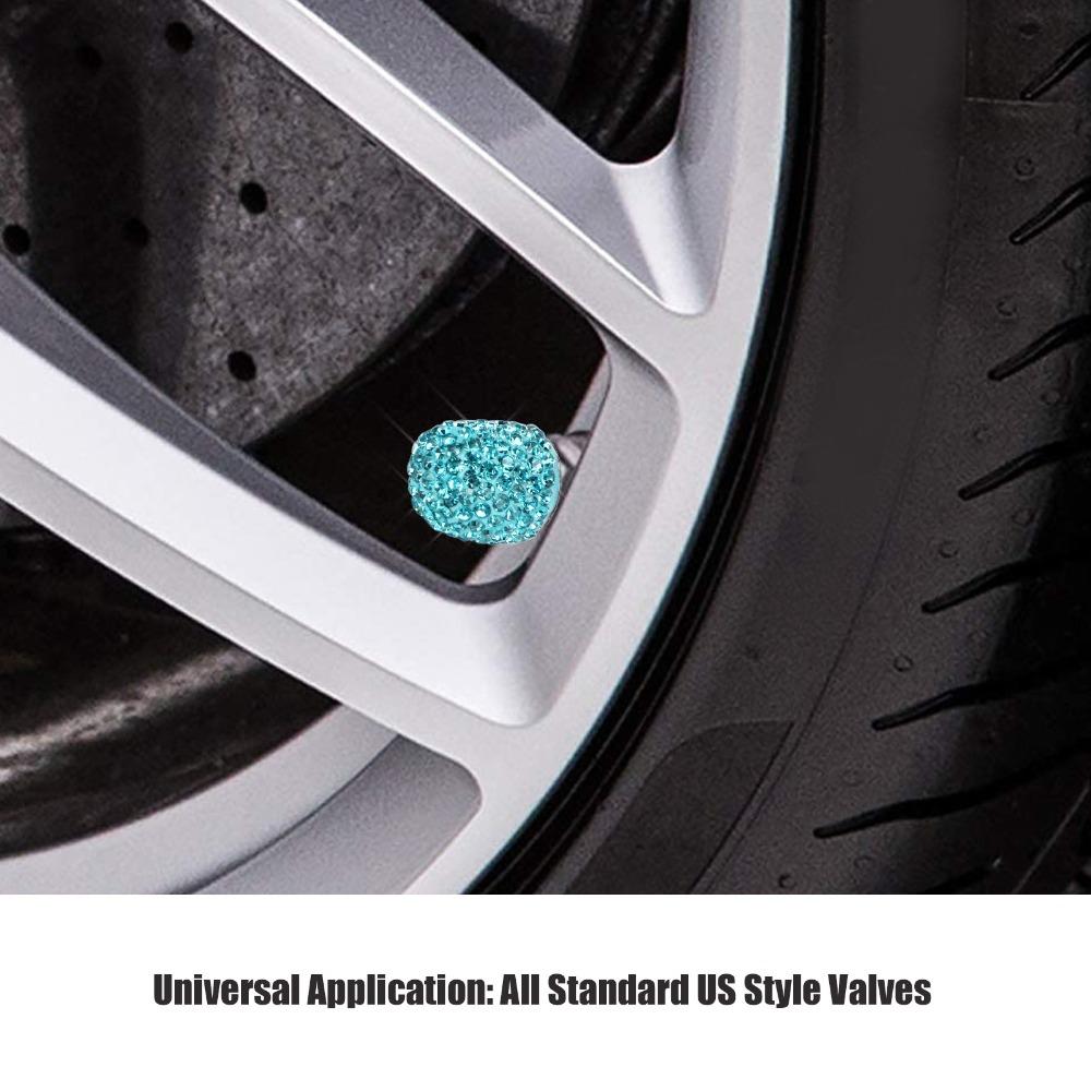 8PCS Dustproof Wheel Valve Stem Caps Handmade Rhinestone Bling Valve Stem Caps  Auto Shop