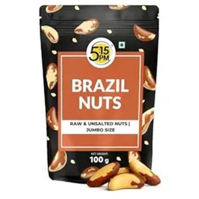 5:15PM Jumbo Brazil Nuts 100g | Handpicked & Exotic Brazilian Nuts | Raw & Unsalted 100% Natural Whole Brazil Nut | Multi-Purpose Nuts Pack