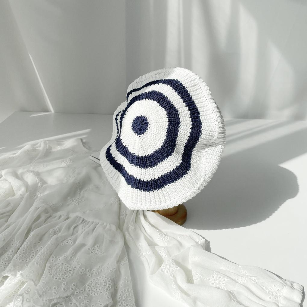 Women's Summer Striped Hat Knit Beret