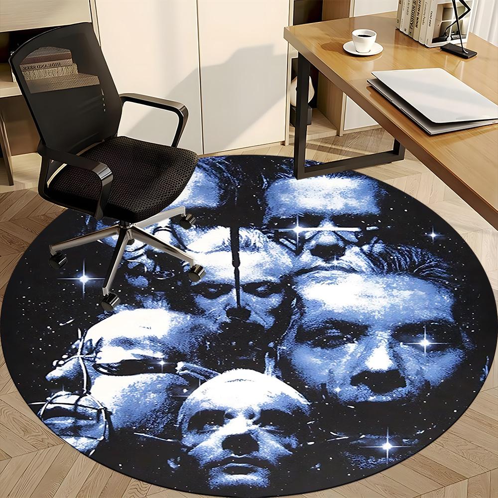 1pc Rammstein Carpet, Round Non-Slip Durable Large Size Office Carpet, Suitable for Office,yy250908064