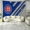 Chicago Cubs Wall Tapestry Aesthetic Wall Hanging Printed Fabric Blanket Decorative Tapestries for Bedroom Living Room Home Decor