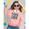 Girls' Long-Sleeve Casual Crewneck Sweatshirt | Fruit Plant Pattern Art Design, Colorful Style