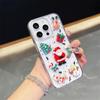 3D Epoxy Christmas Father Santa Claus Clear Phone Case For iPhone 17 Air 16 15 14 13  Pro Max Plus Shockproof Cover Bumper Back Phone Cover