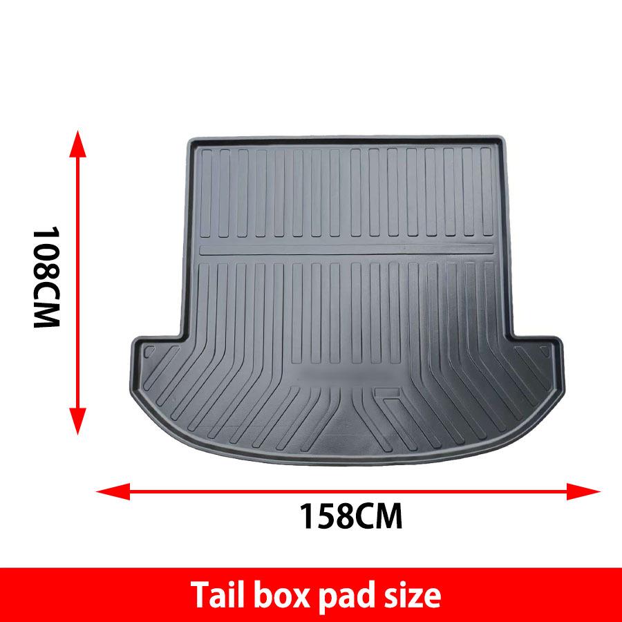 Durable, eco-friendly TPE trunk mat for 2019-2023 Hyundai Santa Fe: waterproof and easy-to-clean.